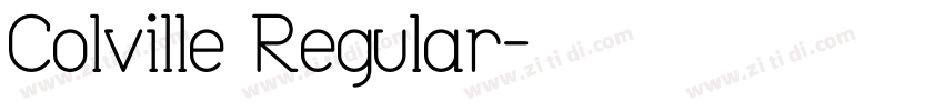 Colville Regular字体转换